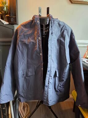 Sports Afield Men’s XL Navy Blue Quilted Lined Snap Front Outdoor Jacket